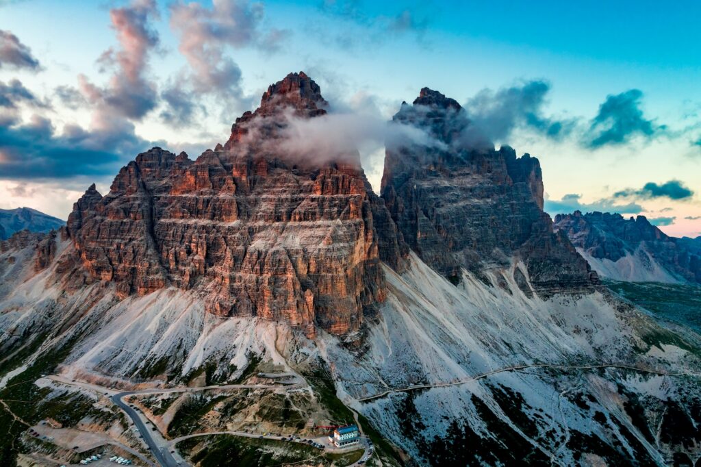National Nature Park Tre Cime In the Dolomites Alps. Beautiful n
